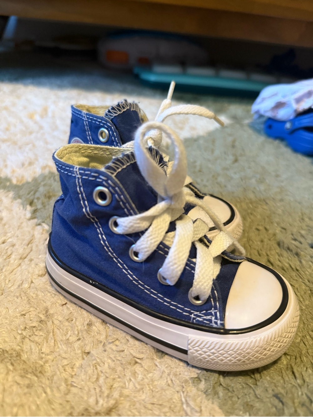 Converse Kids Royal Blue High-Top Canvas Sneakers